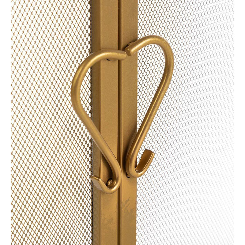 Plow & Hearth Cast Iron Scrollwork Fireplace Screen With Doors